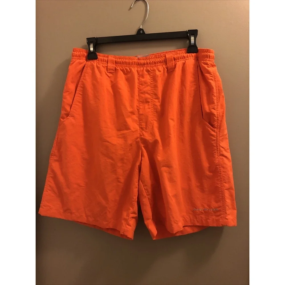 Lot Of 2 Columbia PFG Swim Trunks Adult Small Blue‎ Orange Omni Shade Pockets